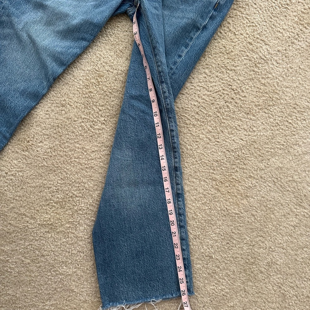 NWOT loft straight legged jeans frayed hem size 29 - Picture 2 of 5